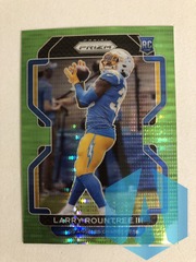 2021 Panini Prizm Neon Green Pulsar Larry Rountree III #401 Rookie RC Chargers